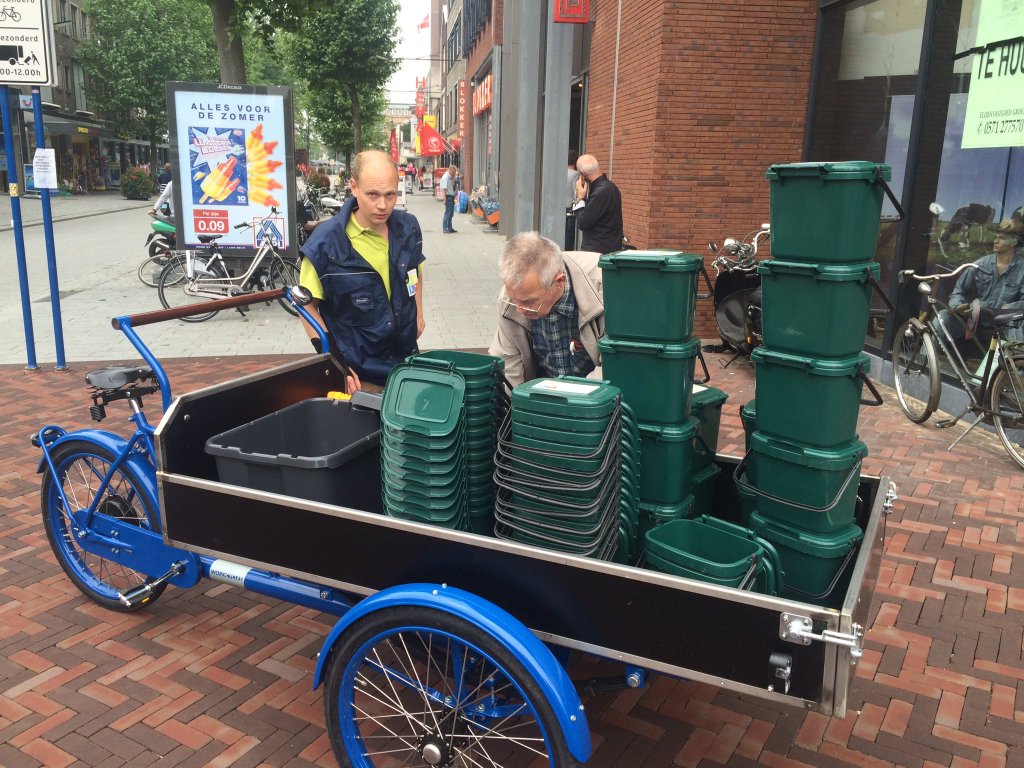Bakfiets gemeentelijke inzameling